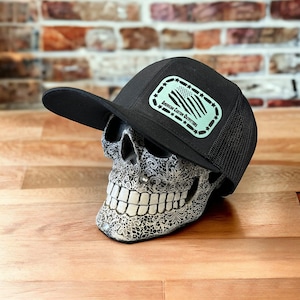 Custom Leather Patch Trucker Hats, Custom Leatherette Patch, Logo Hat Patch, Laser engraved Patch