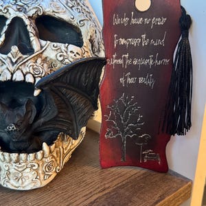 Hand Painted Laser Engraved Leather Book Mark