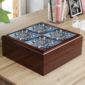 Elegant Floral Jewelry Box, Decorative Keepsake Storage, Jewelry Organizer, Gift for Her, Special Occasion Box