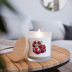 Big 11oz Dog Lover&#39;s Frosted Glass Candle, Aromatic Gift for Pet Owners, Home Décor, Dog-themed Candle, Perfect for Birthdays, Pet