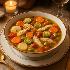 Chicken Soup Dinner Recipe Authentic Homemade Creation Italian Dinner Recipe