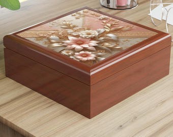 Florale Schmuckschatulle oder dekorative Aufbewahrung: Elegantes Geschenk für Zuhause/Büro