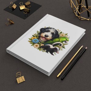 Whimsical Animal Hardcover Journal: Botanical Pet Design Animal Lover Gift