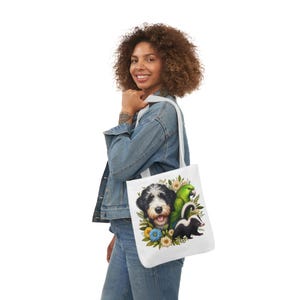 Colorful Animal Portraits Canvas Tote Bag, Pet Lovers Gift, Eco-Friendly Shopping Bag, Cute Animal Art, Unique Animal Design