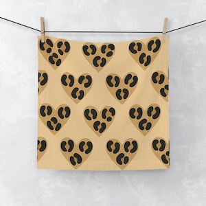 Leopard Face Washcloth Animal Print Towel Bathroom Accessories Gift Essential Home Decor