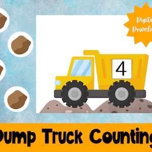 Construction Counting Activity, Construction Activities for Toddlers, Homeschool Preschool, Busy Book for Toddlers, Pintables for Toddlers