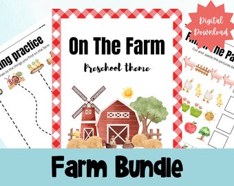 Farm Preschool Activity Bundle: Toddler Learning Printables (PDF)