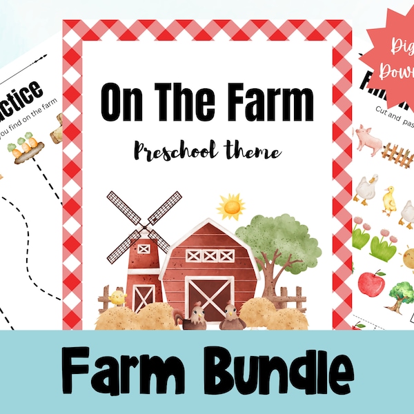 Farm Preschool Activities, Printables for toddlers, Homeschool Preschool, Farm Busy Book