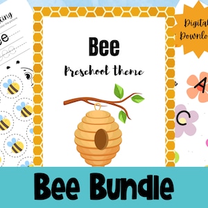 Bee Preschool Learning Bundle: Toddler Activities (Digital Download)