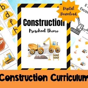 Construction Preschool Curriculum, Preschool Activities, Preschool Homeschool, Construction Printables, Toddler Activities