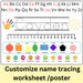 Custom Name Tracing Worksheet, Personalized Handwriting Practice Sheets ...