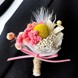 Wedding Boutonnieres,Wedding Flower Lapel Pin,Natural Dried Flower Lapel Pin,Groomsmen Suit Corsages,Groomsmen Boutonnieres,Boutonniere Pins