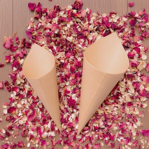 Flower Confetti + Cones,Natural Biodegradable Real Dried Flower Petal Confetti,Petal Confetti,Wedding Decor,Wedding Table and Aisle Decor