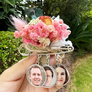 Personalized Memorial Photo Pin,Wedding Boutonniere Photo Brooch,Custom Photo Lapel Pin,Memorial Photo Pin,Boutonniere Memorial Charm