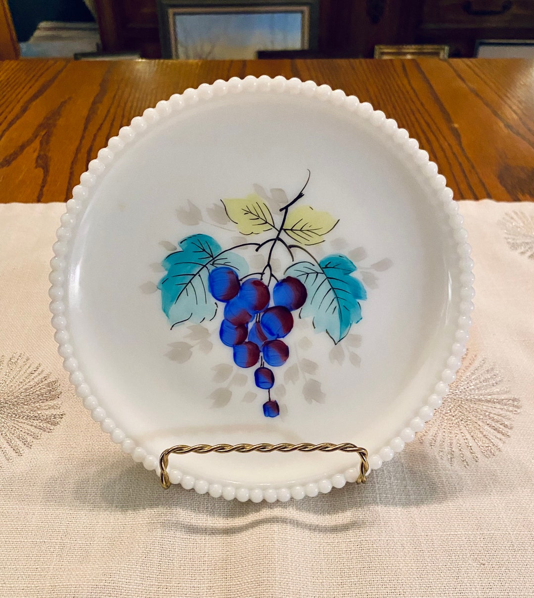 Westmoreland Beaded Edge Milk Glass Salad Bread Dessert Plate With ...
