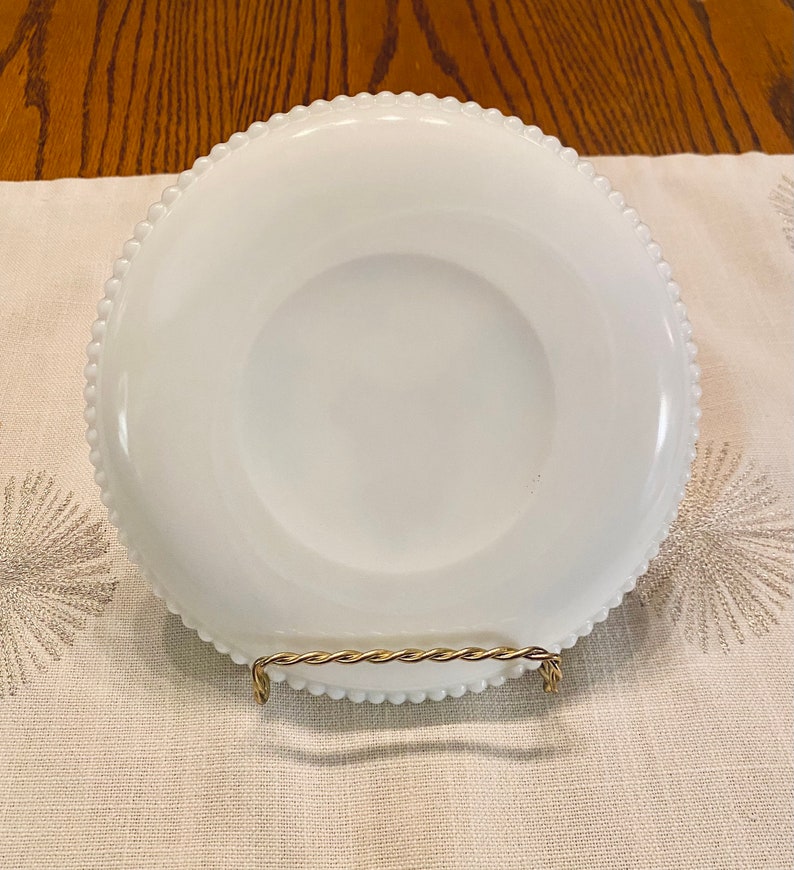 Westmoreland Beaded Edge Milk Glass Salad Bread Dessert Plate With ...