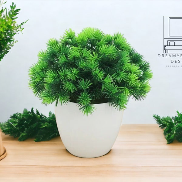 Décorations végétales de chambre à coucher | Décoration mignonne | Plante artificielle en pot