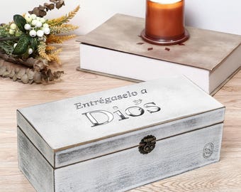 Caja de Oración con Tarjetas / Caja de Oración Española / Regalo Cristiano / Regalo Cristiano para Mujeres Hombres / Caja Devocional