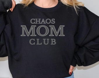 Mom Life Cozy Sweatshirt, Funny Mom Gift, Chaos Mom Apparel, Everyday Sweatshirt for Moms, Mother's Day Crewneck, Relaxed Fit Top