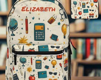 Personalized Back to School Kids Custom Backpack & Lunch Bag