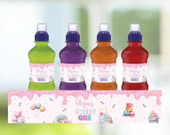 Editable Sweet One Juice Bottle Label,  Sweet One Juice Bottle Label Printable Template, Sweet One Party Favor, Sweet One Juice Label, Canva