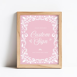Bewerkbaar Cielito Lindo roze babyshower aangepast bord, Cielito Lindo aangepast bord, roze talavera aangepast bord, Papel Picado aangepast bord, canvas