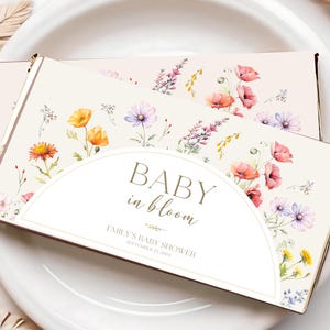 Editable Baby in Bloom Chocolate Bar Wrapper Label, Baby in Bloom Candy Bar Wrapper Label, Wildflower Floral Chocolate Bar Label, Canva