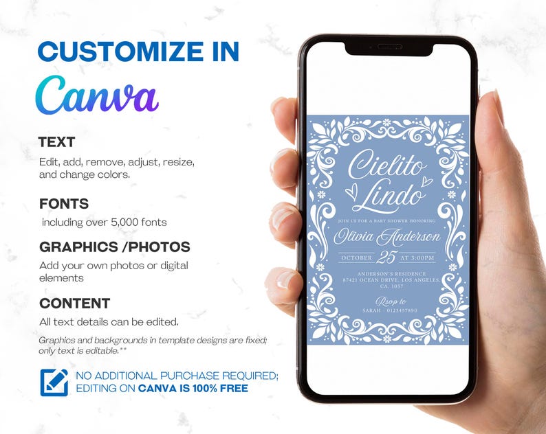 Cielito Lindo Baby Shower Invitation featuring papel picado designs and a Mexican theme. Perfect for a boy baby shower with Blue Talavera patterns and pastel blue accents. A festive and cultural invite for a beautiful and memorable celebration.