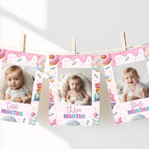 Cartes-photos modifiables « Un beau premier anniversaire », Cartes-photos mensuelles « Un beau premier anniversaire », Bannière « Un beau premier anniversaire »