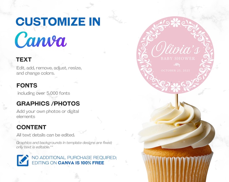 Pink Cielito Lindo Baby Shower Cupcake Topper features pastel pink Talavera and papel picado designs, perfect for a Mexican-themed girl baby shower. This printable topper adds a festive touch to your Cielito Lindo baby shower party decor and makes a charming cielito lindo party favor.