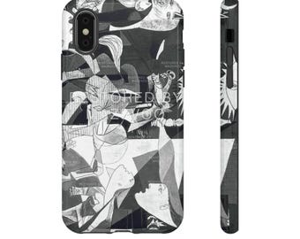 Guernica Handyhülle (1937) | Pablo Picasso iPhone Hülle, Abstrakte Kubistische Kunst Monochrome Geometrische Formen Charaktere Design für Moderne