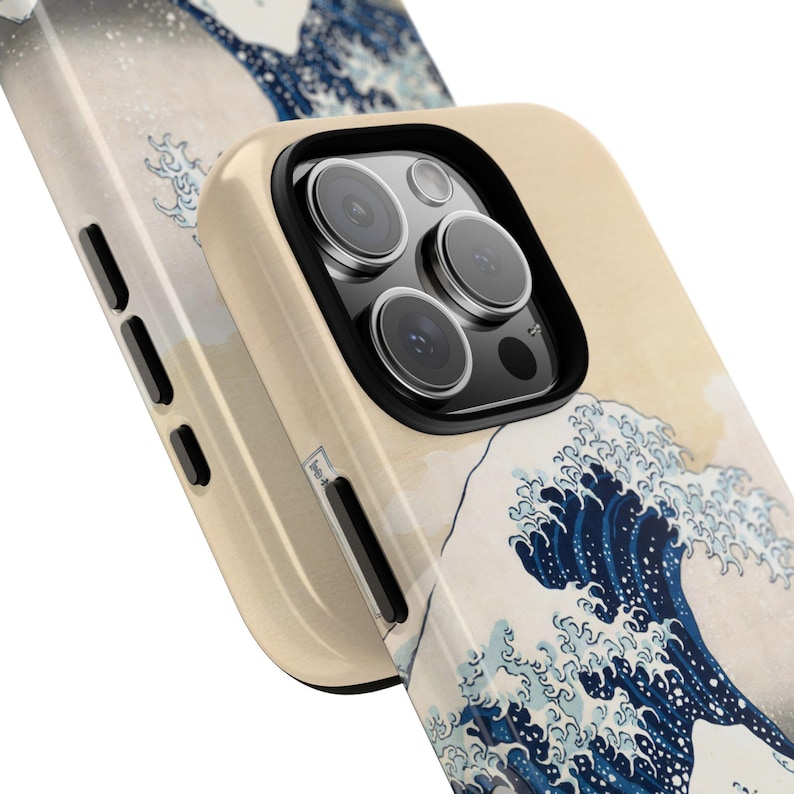 Die große Welle vor Kanagawa iPhone Hülle | Hokusai Handyhülle | Majestätischer Berg Fuji, japanischer Ukiyo-e-Kunststil - Einzigartiges Ozeandesign-Cover Bild 2