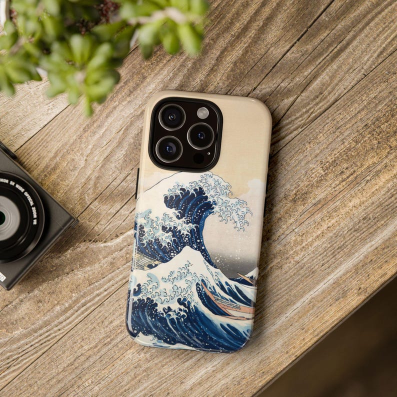 Die große Welle vor Kanagawa iPhone Hülle | Hokusai Handyhülle | Majestätischer Berg Fuji, japanischer Ukiyo-e-Kunststil - Einzigartiges Ozeandesign-Cover Bild 4