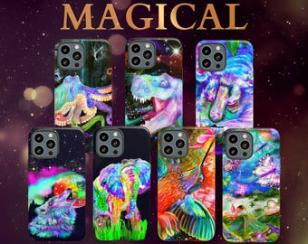 Kids Phone Case | Animal iPhone Case | wolf, Trex, tiger, Butterly, Tough Case | Apple Samsung google Compatible