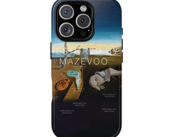 Die Beständigkeit der Erinnerung Handyhülle, Salvador Dalí iPhone 16 Hülle, Surreal Dalí Melting Uhr Traumhafte Landschaft und Zeitloses Design-Cover