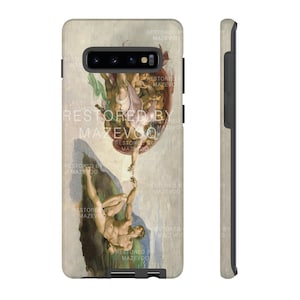 Creation of Adam iPhone Case, Michelangelo Samsung Phone Case Elegant Case with Sistine Chapel Art, Symbolic Christian Renaissance Design