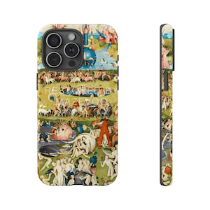 The Garden of Earthly Delights Phone Case (1515) | Hieronymus Bosch Phone Case Famous Renaissance Landscape Imagery for iPhone 14 Pro Max