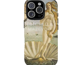 Geburt der Venus Handyhülle (1485), Sandro Botticelli iPhone Hülle, Venus Seashell Emergence Renaissance inspirierte iPhone Hülle & klassische Kunst