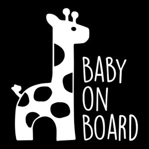 Naklejka na samochód Baby on Board Baby Giraffe
