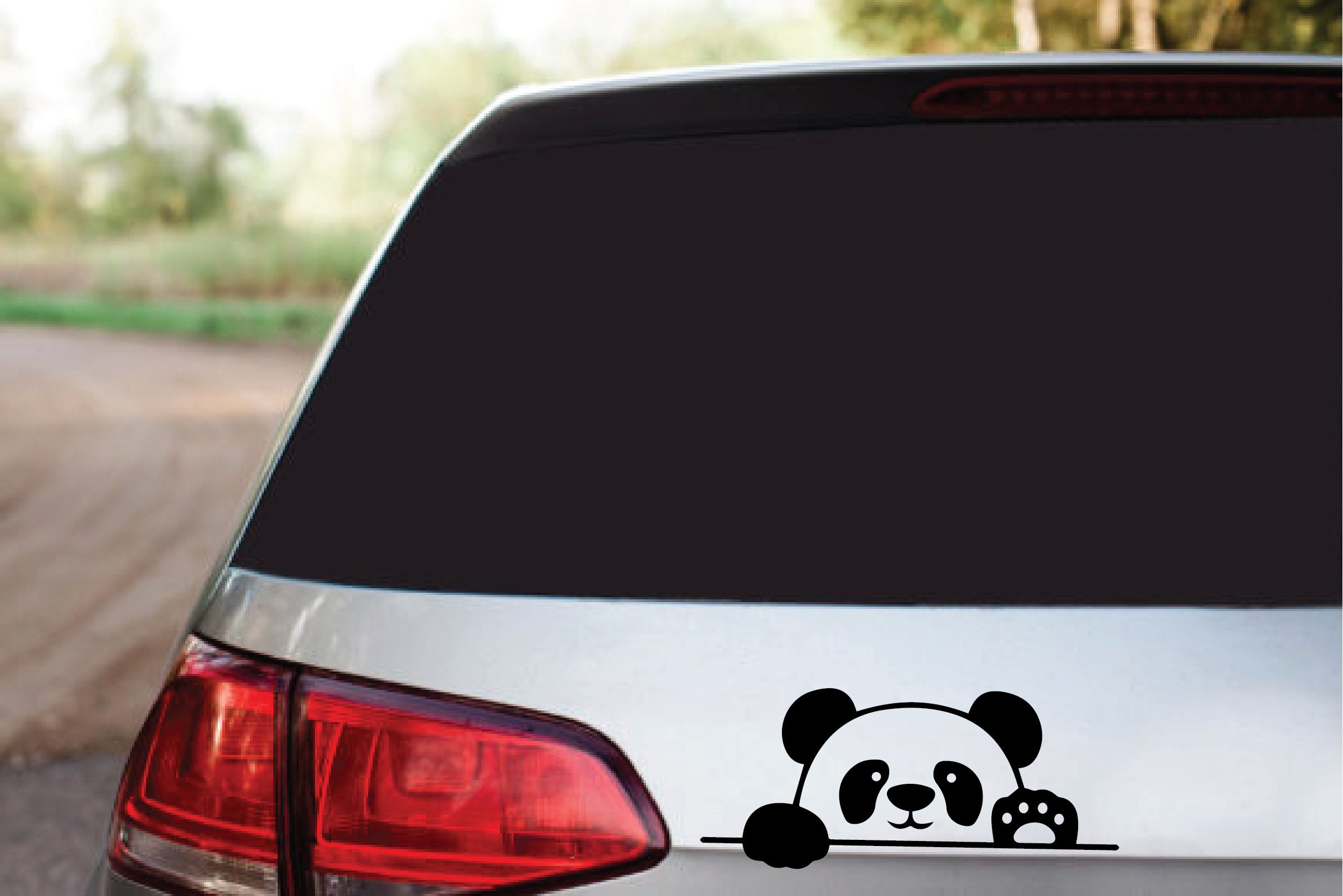 2pcs Cute Panda Car Decals - 5.91x3.94 Inch Vinyl Stickers For Cars, Laptops & Windows