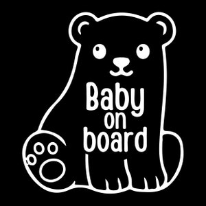 Naklejka na samochód Baby on Board Baby Bear