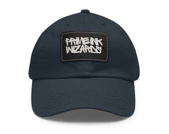 Cappello con logo: berretto in twill di chino lavato biologicamente con toppa in similpelle