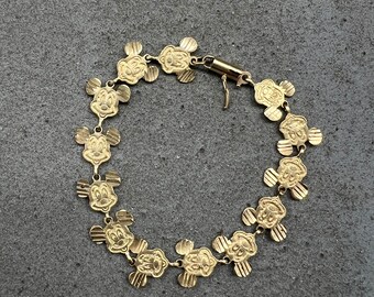 超希少品】 オールド ミッキーブレスレット 10K金無垢