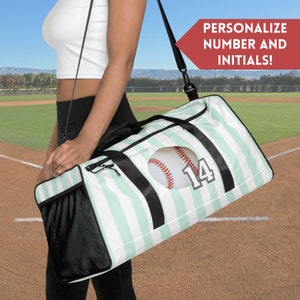 Personalisierte Baseballtasche für Trainer Kundenspezifische Baseball-Tasche Monogramm Sport Duffle Bag Geschenk für Baseballspieler Ausrüstung Sporttasche Für das Team