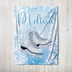 Figure Skating Coach Gift Personalized Figure Skater Blanket Competition Gift Custom Ice Skating Bleacher Blanket Figure Skater Girl Gift