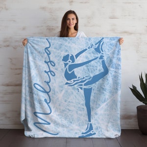 Figure Skating Blanket Personalized Figure Skating Gift For Mom Ice Skater Gift Figure Skating Coach Gift for Figure Skater Bleacher Blanket