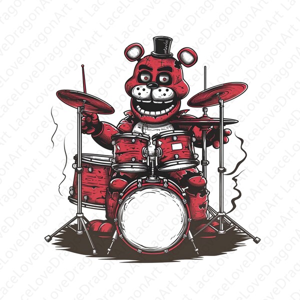 Five Nights at Freddy's Clipart and PNG, Five Nights at Freddy's Cake Topper,Five Nights at Freddy's Party Supplies,Transparent Image Design