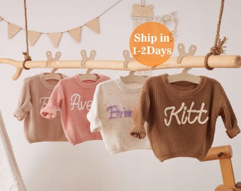 Personalized Kids Sweater, Custom Name Jumper, Kids Embroidered Jumper, New Mom Gift, Kids Sweatshirt, Baby Shower Gifts, Kids Gifts
