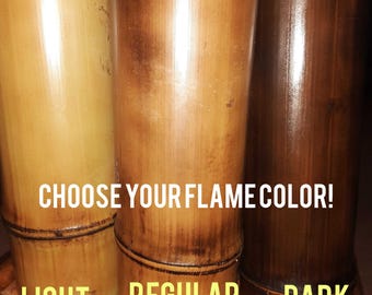 3-3.5" Large Bamboo Poles Set of 2 Flame Cured Quality Bamboo Construction Grade Bamboo Art