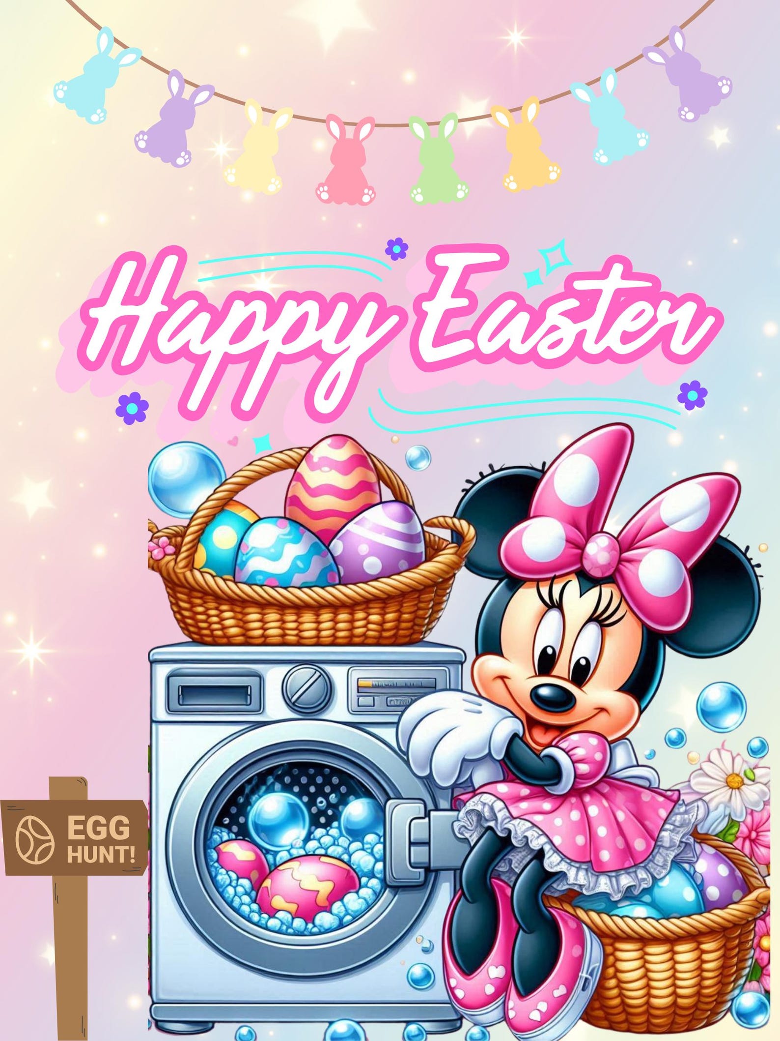 Minnie Mouse Easter Washing Machine Template , Easter Washing Machine ...